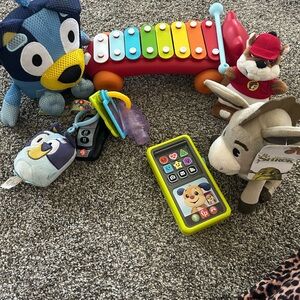 Colorful Kids Toy Set with Xylophone and Plush Toys